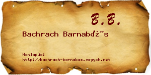 Bachrach Barnabás névjegykártya