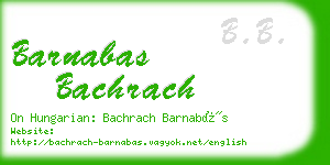 barnabas bachrach business card